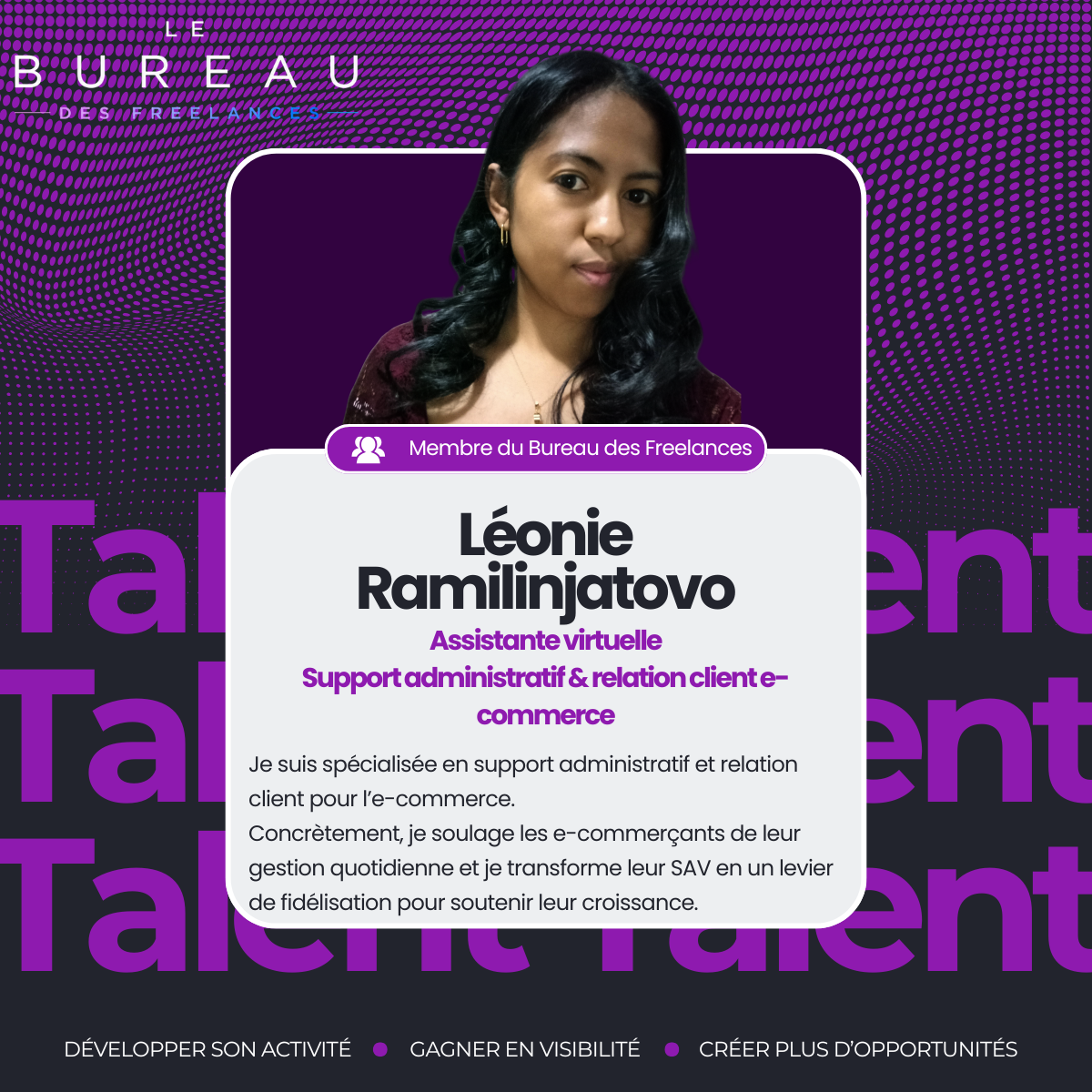 Présentation de Léonie Ramilinjatovo