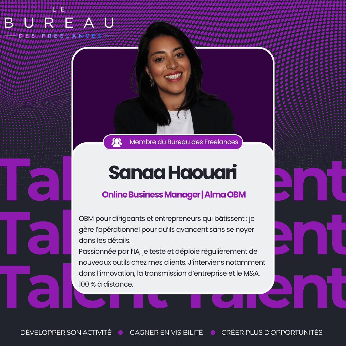 Présentation de Sanaa Haouari