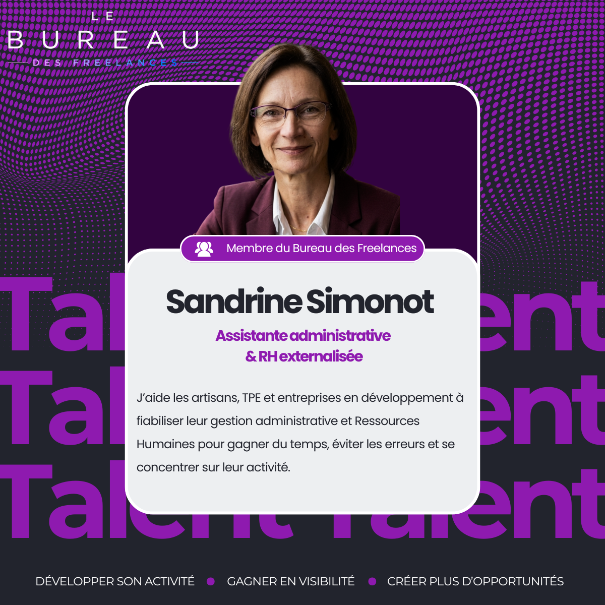 Présentation de Sandrine Simonot