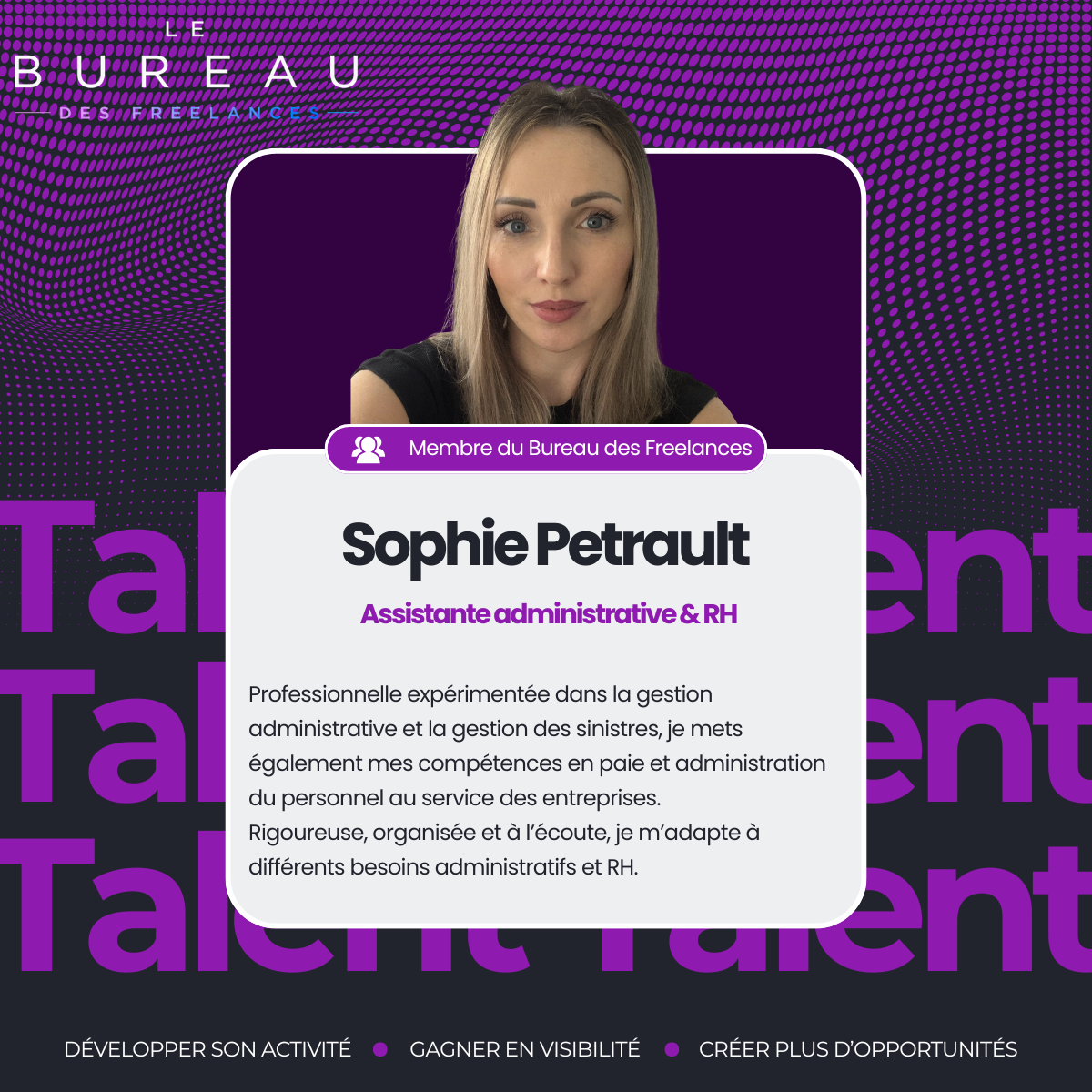 Présentation de Sophie Petrault